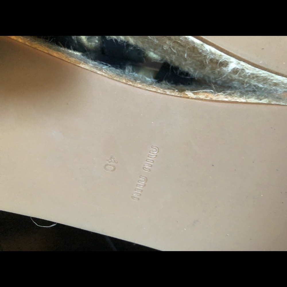 ❣️sold❣️Miu Miu Gold ballet flat Form espadrilles - Picture 9 of 14